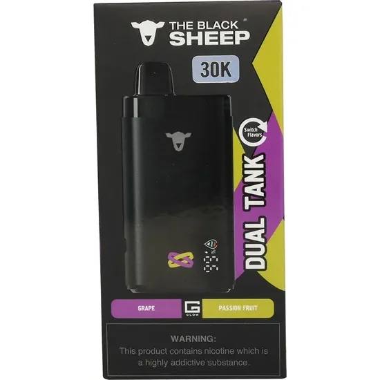Vaper Descartável The Black Sheep Grape + Passion Fruit 30000 Puffs
