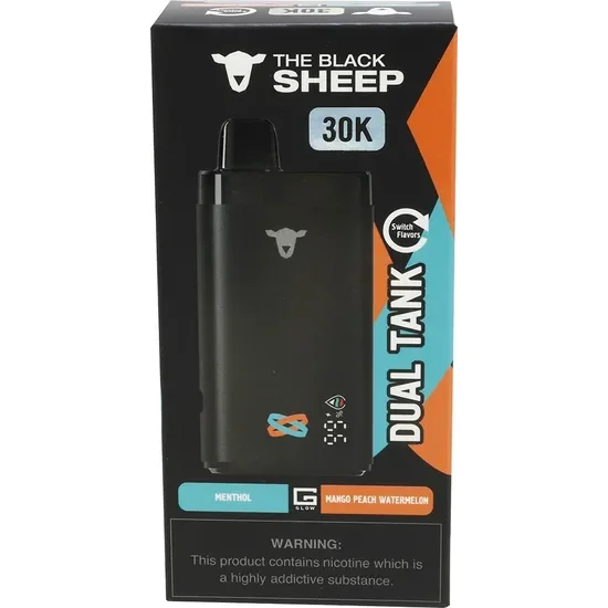 Vaper Descartable The Black Sheep Menthol + Mango Peach Watermelon 30000 Puffs