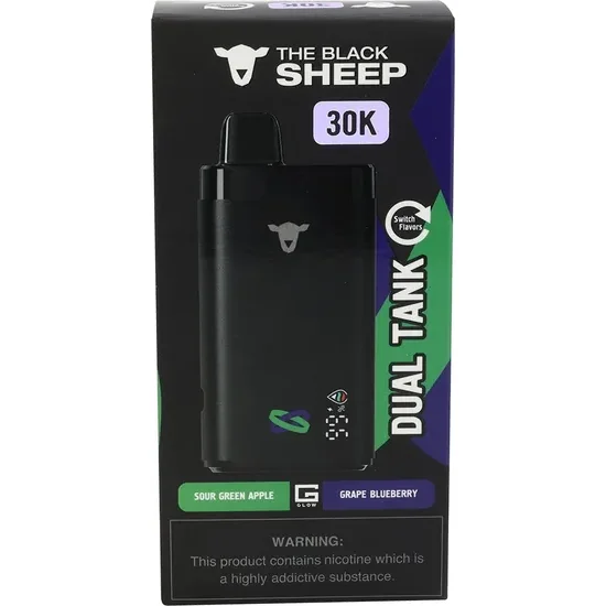 Vaper Descartável The Black Sheep Menthol + Watermelon Green Apple 30000 Puffs