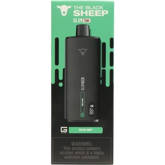 Vaper Descartável The Black Sheep Slim 15K Fresh Mint 15000 Puffs
