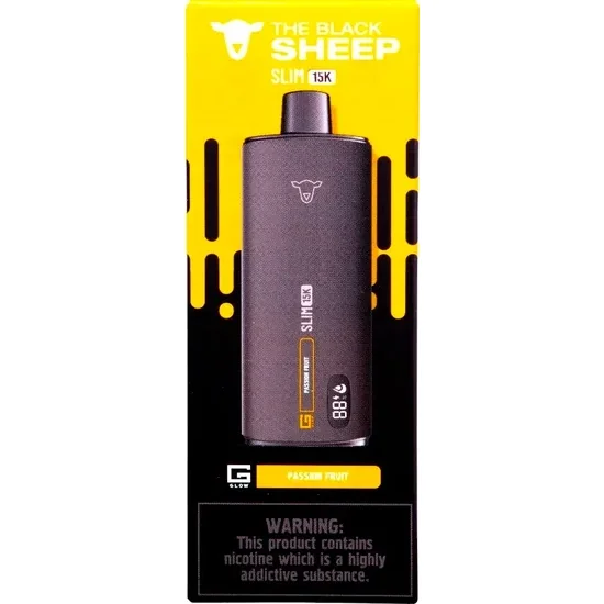 Vaper Descartável The Black Sheep Slim 15K Passion Fruit 15000 Puffs