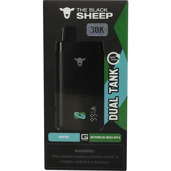 Vaper Descartable The Black Sheep Sour Green Apple + Blueberry Grape 30000 Puffs