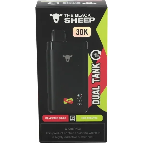 Vaper Descartable The Black Sheep Strawberry Bubble + Sour Pineapple 30000 Puffs