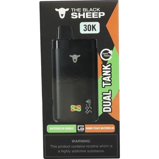 Vaper Descartável The Black Sheep Watermelon Bubble + Mango Peach Watermelon 30000 Puffs
