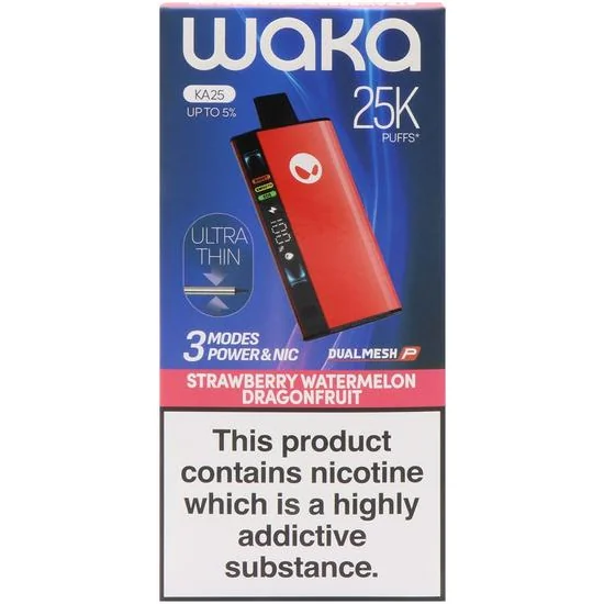 Vaper Descartável Waka KA25 Strawberry Watermelon Dragonfruit 25000 Puffs