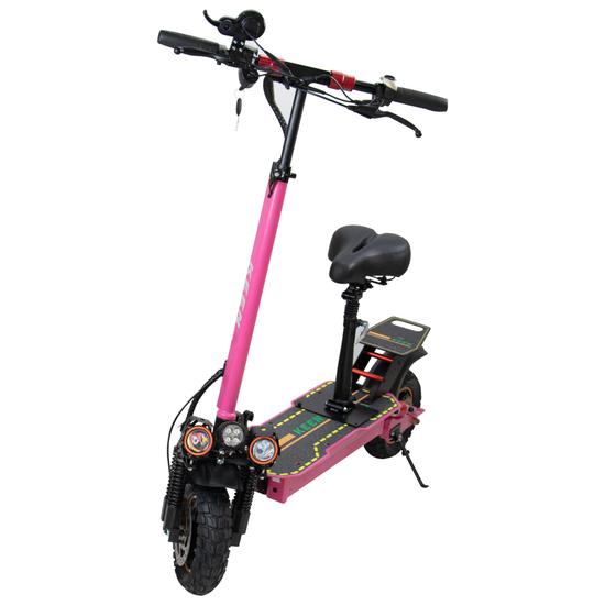 Patinete Eletrico Keen S10 - 500W - com Banco - 40KM/H - 10" - Rosa