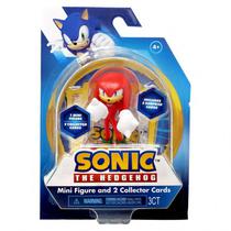 Boneco Sega Sonic The Hedgehog Mini Figure - Knuckles e 2 Collector Cards (7066)