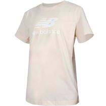 Camiseta New Balance Feminino Sport Essentials Jersey Logo L Beige  WT41502LIN