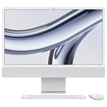 Apple Imac MQRJ3LL/ A M3 8-Core / Memória 8GB / 256GB SSD / Tela 24 - Retina 4.5K / 10-Core GPU / 16-Core Neural - Silver
