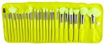 Kit Pincel Bush Beauty Creations The Neon Yellow (24 Pecas)