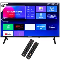 Smart TV LED 40" Magnavox Serie 443-HD 40MEZ443-M1 HD Android Wi-Fi com Conversor Digital