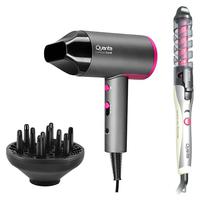 Secador de Cabelo Quanta QTSCP20 2000W + Cacheador QTMC200 - 2V