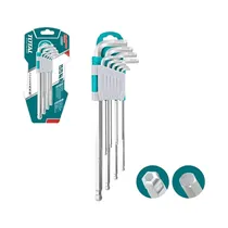 Kit de Llave Allen Hexagonal Total THT106292 Punta Esférica 9 Piezas