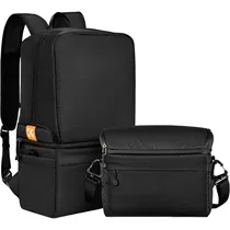 Mochila para Câmera K&F 2 Em 1 Bolsa de Ombro Impermeável - Preto 20L (KF13.129)