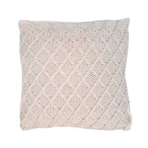 Capa de Almofada Croche Quadrilatero Beige