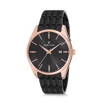 Relogio Analogico Masculino Daniel Klein Premium DK12219-3 - Preto e Rosa Ouro