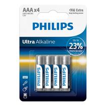 Pilha Philips AAA Ultra Alcalina LR03E4B/97 - 4 Unidades