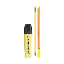 Kit Escolar Stabilo Lápiz + Rotulador + Marcador Amarillo 8435