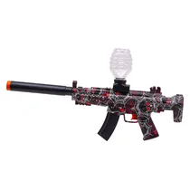 Pistola de Gel Ball MP5 Electric I-02 / 3.7V Lithium / com Acessorios - Vermelho/Preto
