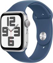 Apple Watch Se 2 (GPS) Caixa Aluminio Silver 44MM Pulseira Esportiva Denim s/M A2723