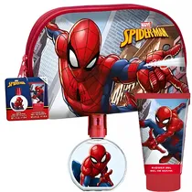 Kit Perfume Infantil Marvel Spiderman Edt 50 ML + Gel de Banho + Nécessaire