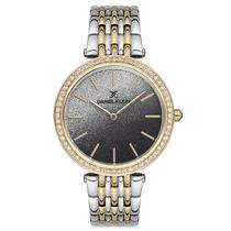 Relogio Analogico Feminino Daniel Klein DK.1.12687-4 Premium Ladies / Pulseira de Aco Inoxidavel - Prata/Dourado Glittter