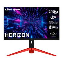 Monitor Gamer Up Gamer Horizon, 27", Full HD, Tela Curvo RGB, Painel Va, 240HZ, 1MS, HDMI, DP, Freesync, HZ27VA240BK, Preto