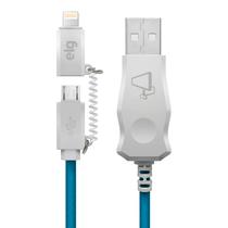 Cable Apple+Micro Elg LED8510BE Azul