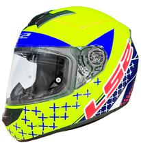 Capacete para Moto LS2 Rookie Slimo FF352 - Tamanho L (59-60) - Amarelo/Azul