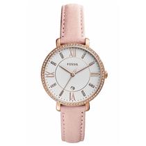 Relogio Analogico Fossil Jacqueline ES4303 Feminino, Couro - Bege, Rosa Ouro