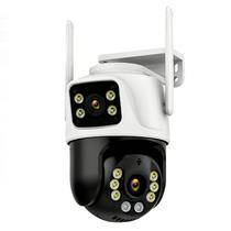 Camera de Seguranca Smart Wifi P6-QQ6 com 2 Antenas / 8MP / 12V / 360O / Microfone / Alarma / Deteccao Humana / App Icsee - Branco