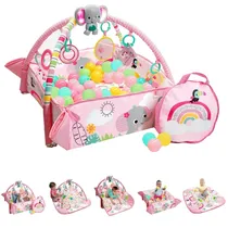 Academia de Atividades e Piscina de Bolinhas Bright Starts 5 In 1 - 12625 Rosa