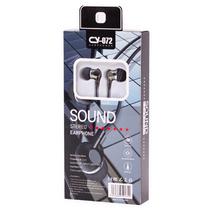 Fone de Ouvido com Fio CY-072 Sound Stereo Earphones Aux 3.5MM - Preto