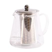 Chaleira Bule de Vidro com Infusor Inox Vai Direto Ao Fogo Cor TRANSPARENTE750ML.