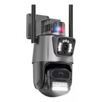 Camera de Seguranca Smart Wifi Mannatech SWD1538-P11 / Dual Lens / Microfone / Alarma / Deteccao Humana / Visao Noturna / App Icsee - Preto