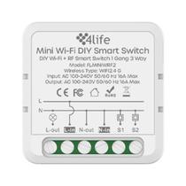 Interruptor Smart de Pared 4LIFE Mini Wifi Diy FLMINIWRF2 1GANG/3WAY - Branco