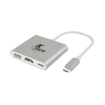 Adaptador Xtech XTC-565 USB-C para HDMI / USB / USB-C / 5GBPS / 4K - Prata