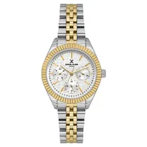 Relogio Analogico Feminino Daniel Klein DK.1.13927-3 Exclusive Lady / Pulseira de Aço Inoxidável - Prata/Dourado