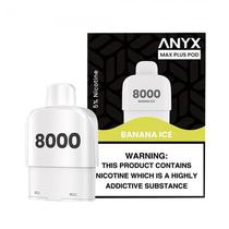 Cartucho de Substituicao Anyx Max Plus Refill 8000 Puffs Banana Ice