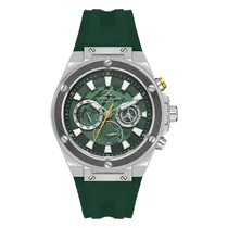 Relogio Analógico Masculino Daniel Klein DK.1.13889-2 Exclusive Gents / Pulseira de Silicone - Prata/Verde