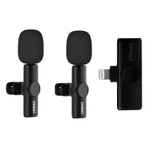 Microfone Inalambrico Satellite A-MK232 2MIC Lightning Black