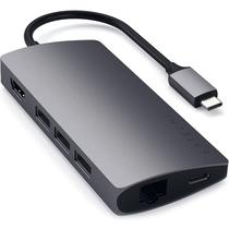 Adaptador USB-C Satechi ST-TCMA2M Aluminio Multiport - Cinza