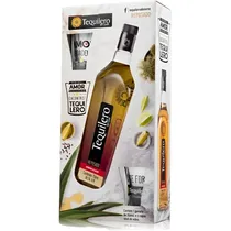 Kit Tequila Tequilero Reposado - 750ML + 2 Copos