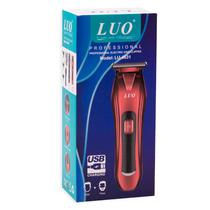 Maquina de Cortar Cabelo / Luo LU-4631 Recarregavel DC5V 5W - Vermelho/Preto