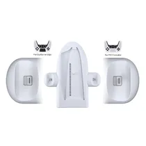 Carregador para Bateria de Controle New PS5 Dobe TP5-3528 / RGB / Cooler - Branco