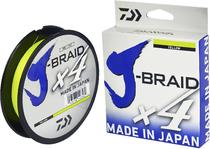 Linha Multifilamento Daiwa J-Braid X4 0.25MM 30LB 270M - Amarelo