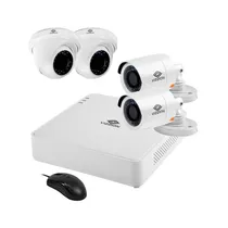 DVR Vizzion VZ-KIT0804 One Mini 8 Canais DVR VZ-08F1 com 4 Câmeras