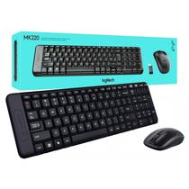 Kit Logitech MK220 Wireless Teclado + Mouse Espanhol - Preto