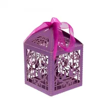 Caixas de Lembrancinhas para Festa Passaros T06 Lilas 25PCS