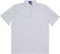 Outlet Camiseta Polo Stitch 3448 Masculina - Branca/Azul Pontos